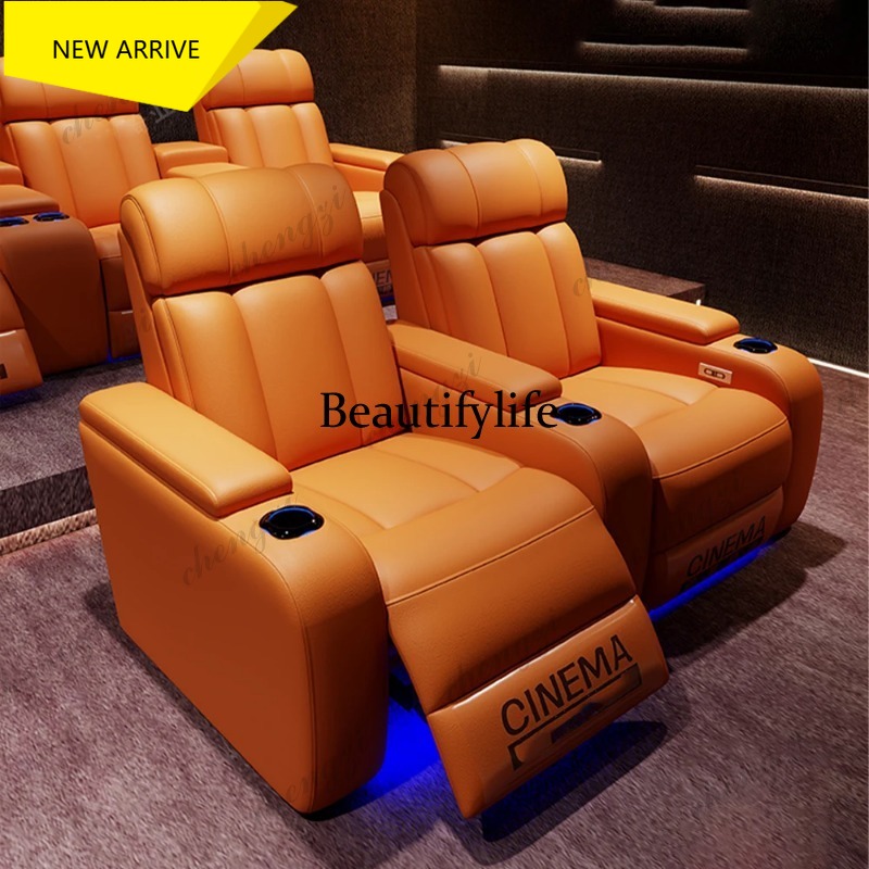 Home Cinema Furniture - G153 Luxury Genuine Leather Electric Recliners