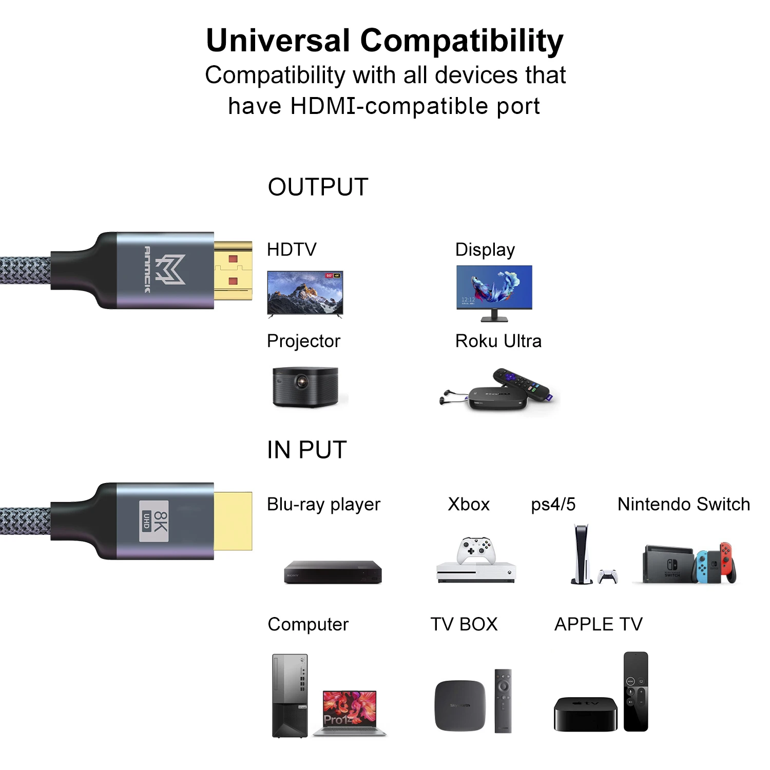 0.3m 1m 1ft HDMI Cable 2.0 Wir - Home Cinema Projector Xiaomi review and price