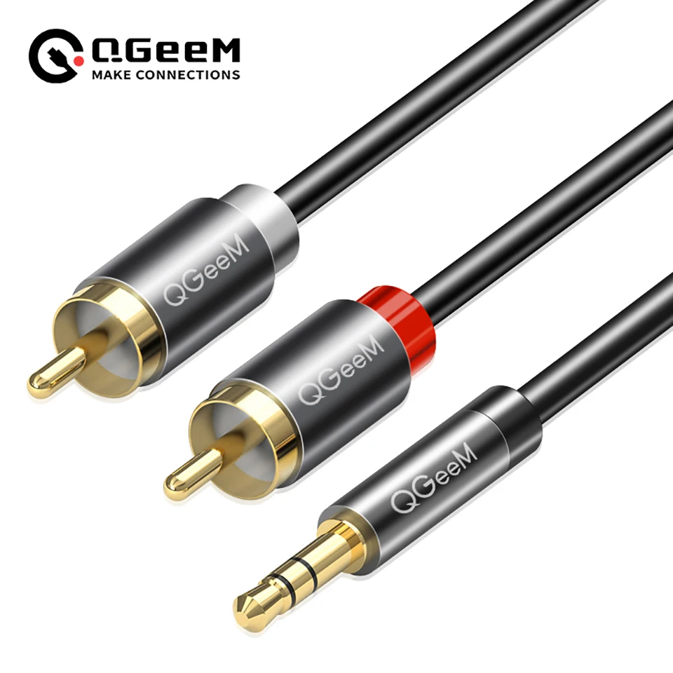 QGeeM RCA Cable 2RCA to 3.5 Au - Genius Home Cinema review and price
