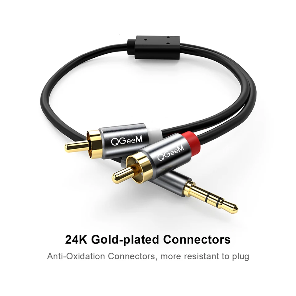 QGeeM RCA Cable 2RCA to 3.5 Au - Genius Home Cinema review and price