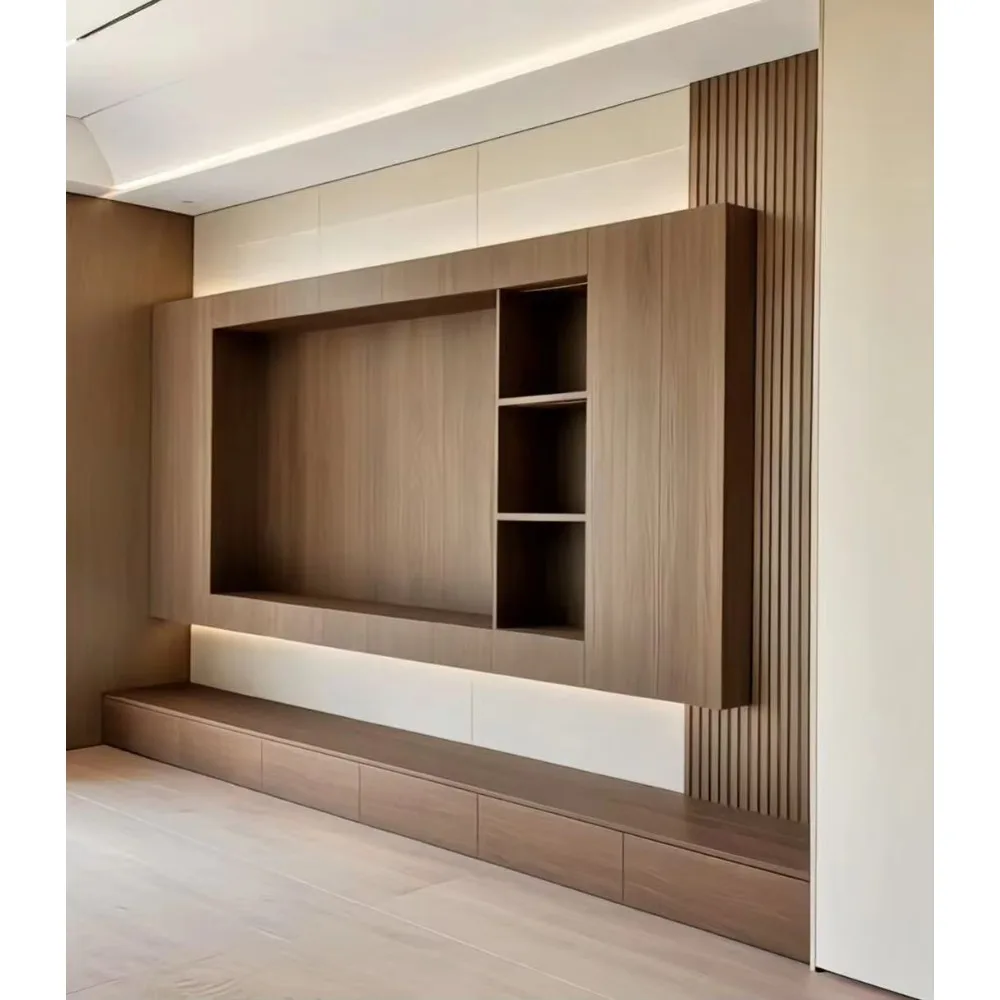 Modern Custom Wooden Low TV Ca - Home Cinema Furniture review and price