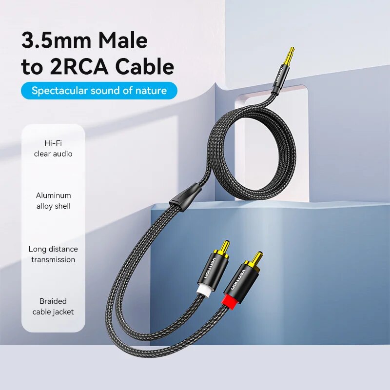 Vention RCA Cable 3.5mm to 2RC - Genius Home Cinema review and price