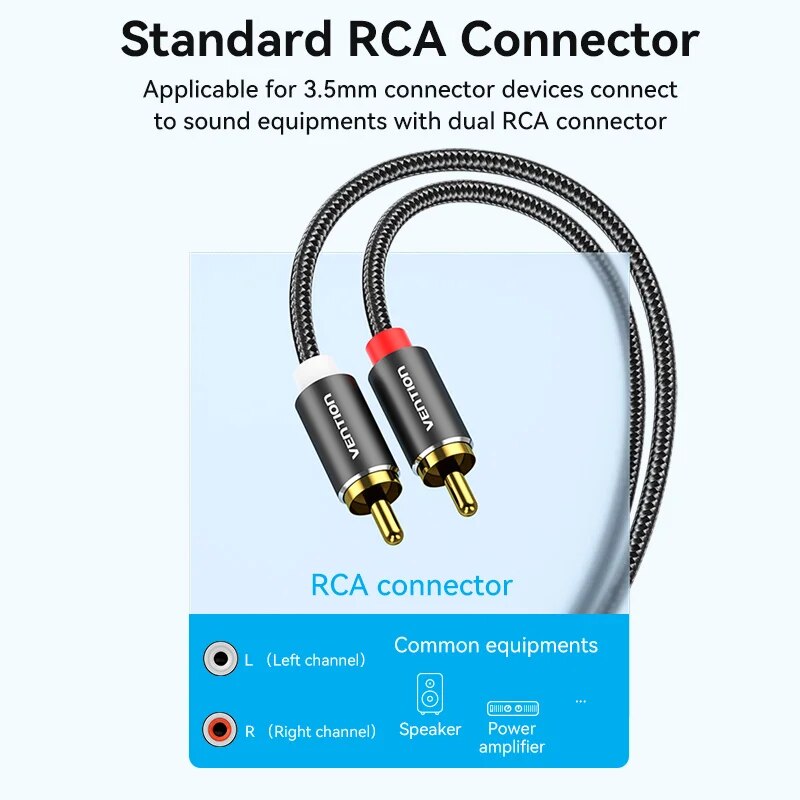 Vention RCA Cable 3.5mm to 2RC - Genius Home Cinema review and price