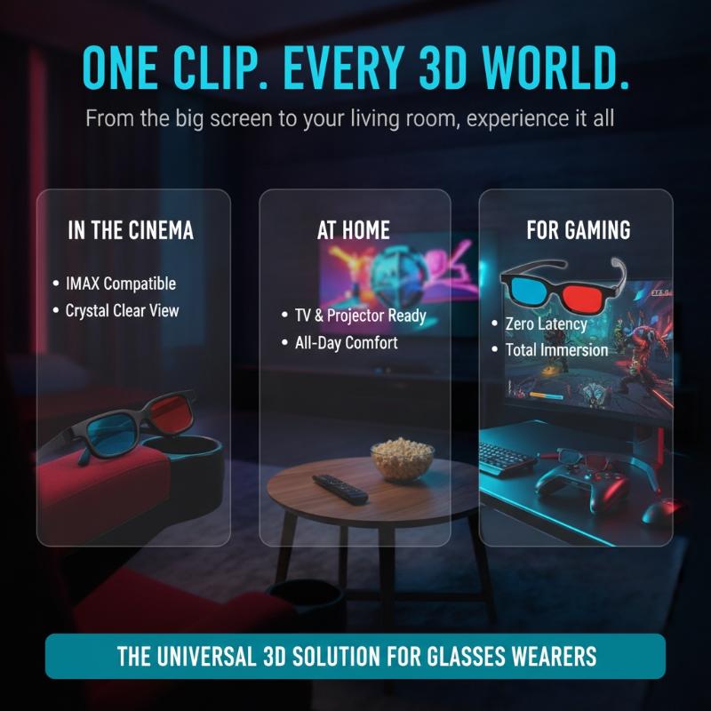 1Pcs Universal Fit 3D Glasses  - Home Cinema Films review and price