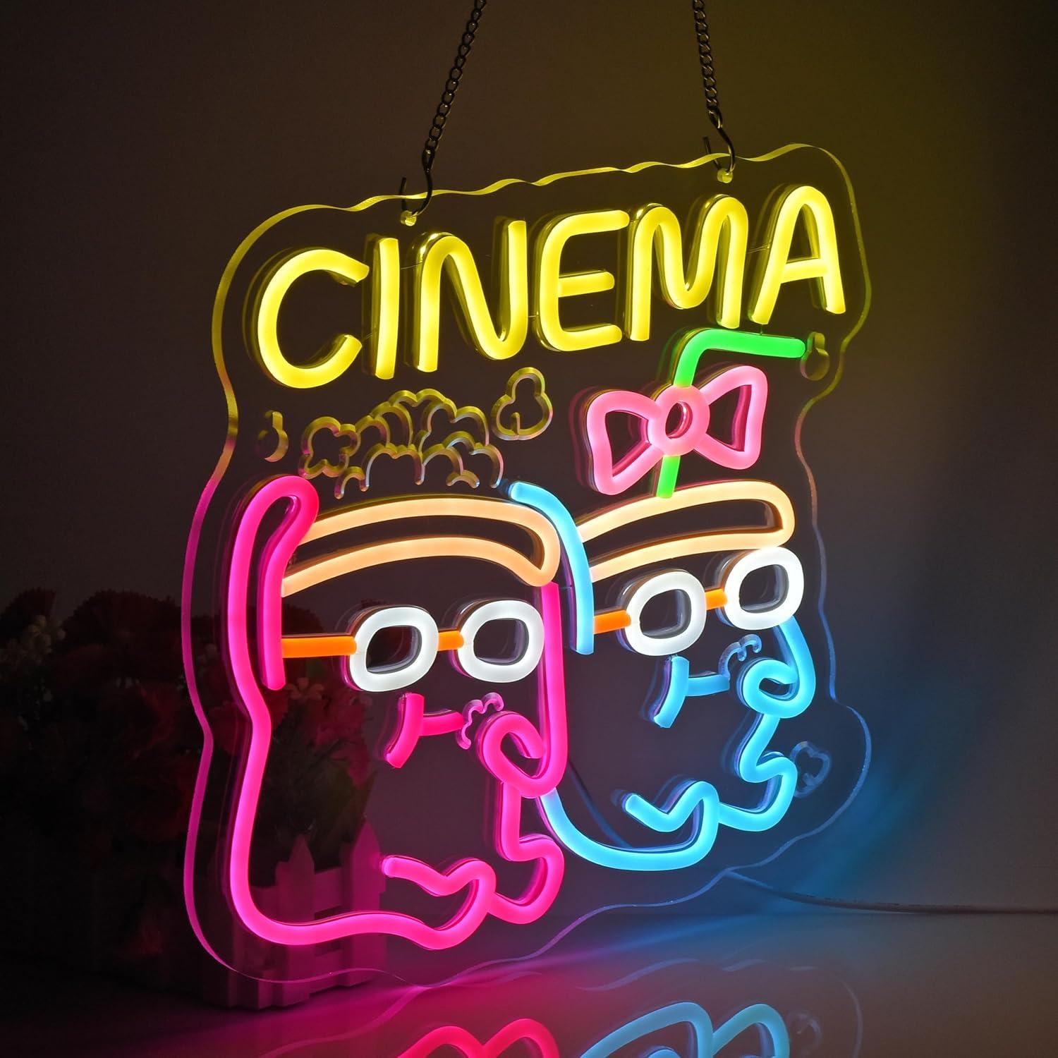 Cinema Neon Sign USB Dimmable  - Home Cinema Films review and price