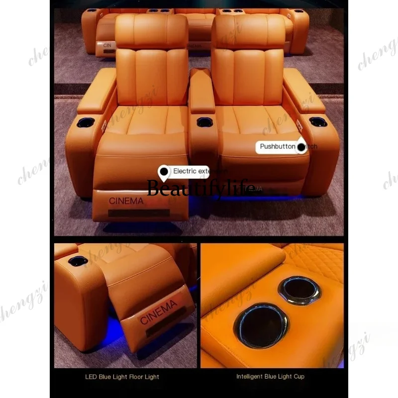 G153 Luxury Genuine Leather El - Home Cinema Furniture review and price
