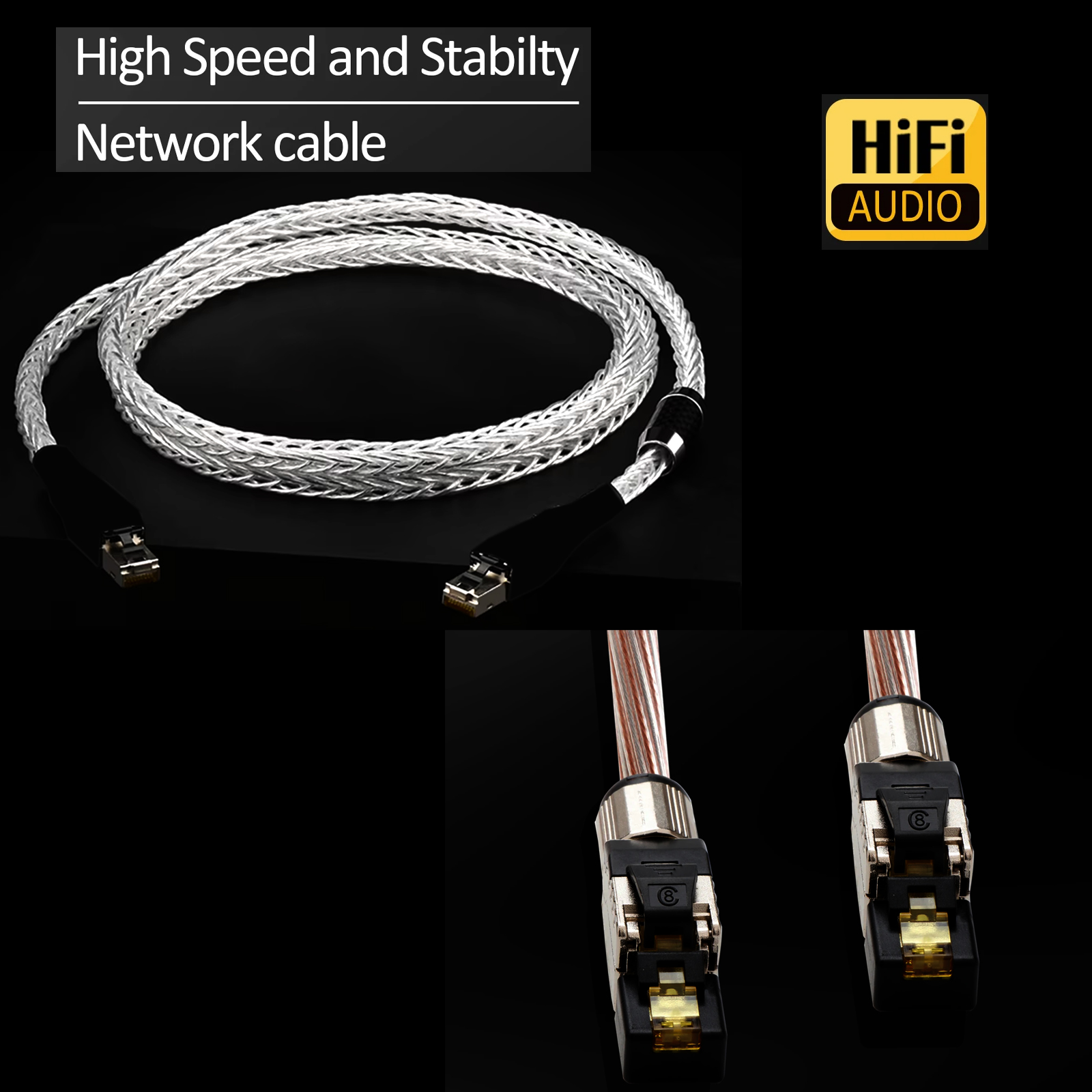 Cat8 Ethernet Cable OCC Silver - Home Cinema Dvd review and price
