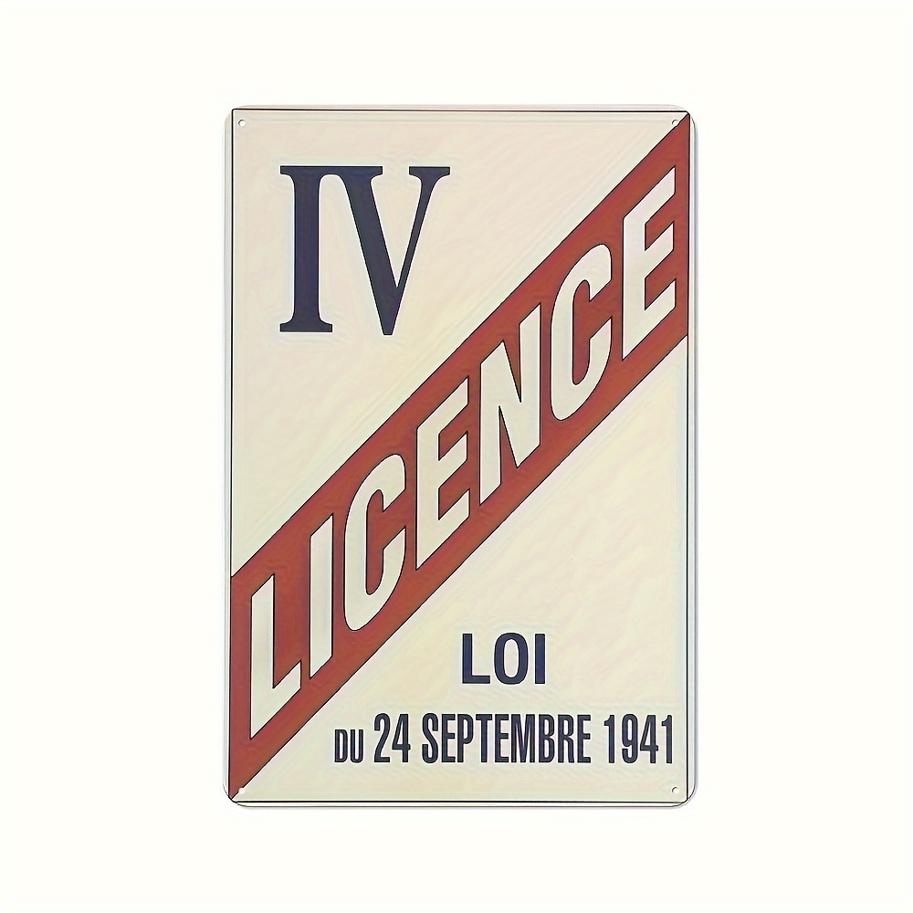 French Alcohol Law Metal Sign  - Home Cinema Classic review and price