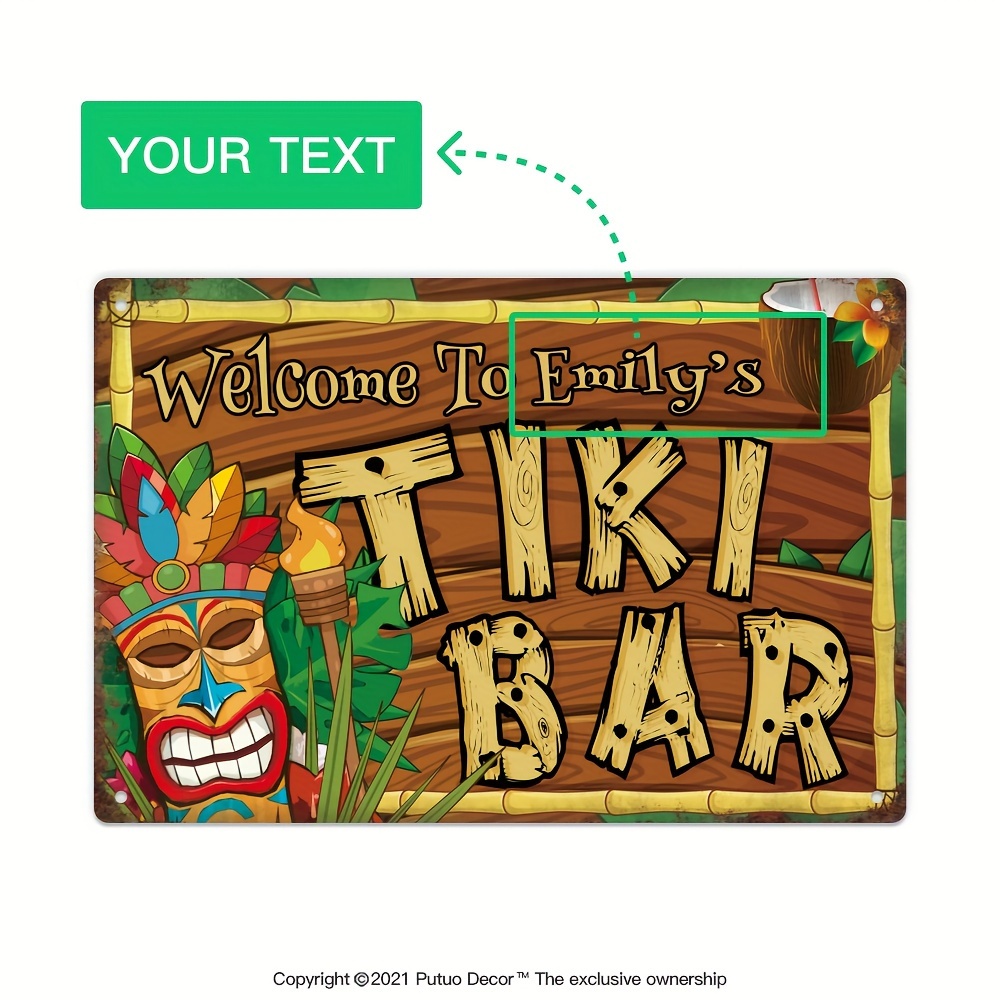 Custom  Decor Tiki Bar Sign, P - Home Cinema Classic review and price