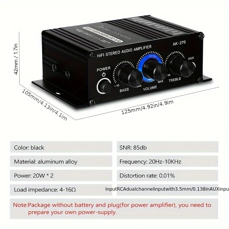AK-270 400W Mini Power Amplifi - Genius Home Cinema review and price