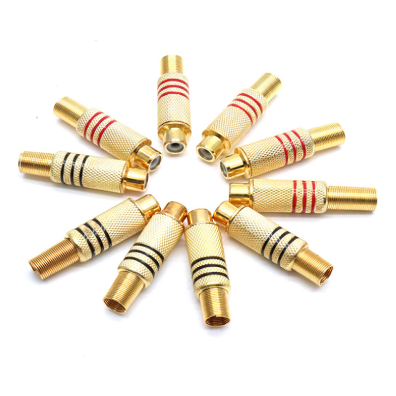 4PCS RCA Plug Gold Plated Sold - Genius Home Cinema review and price